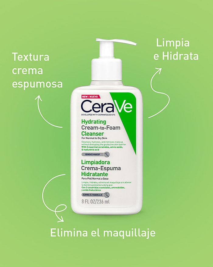Crema espumante hidratante