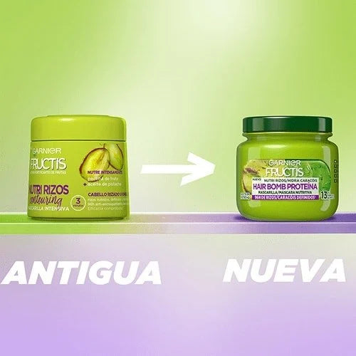 Garnier mascarilla de pelo nutri rizos hair bomb proteína